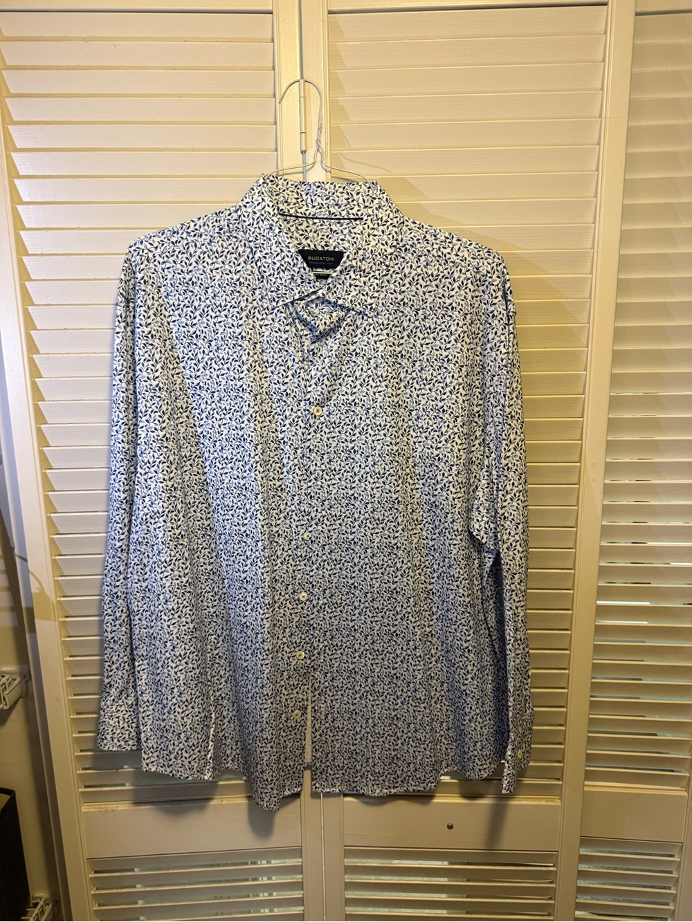Bugatchi Men's Blue Micro Floral Button-Up Shirt